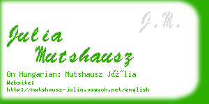 julia mutshausz business card